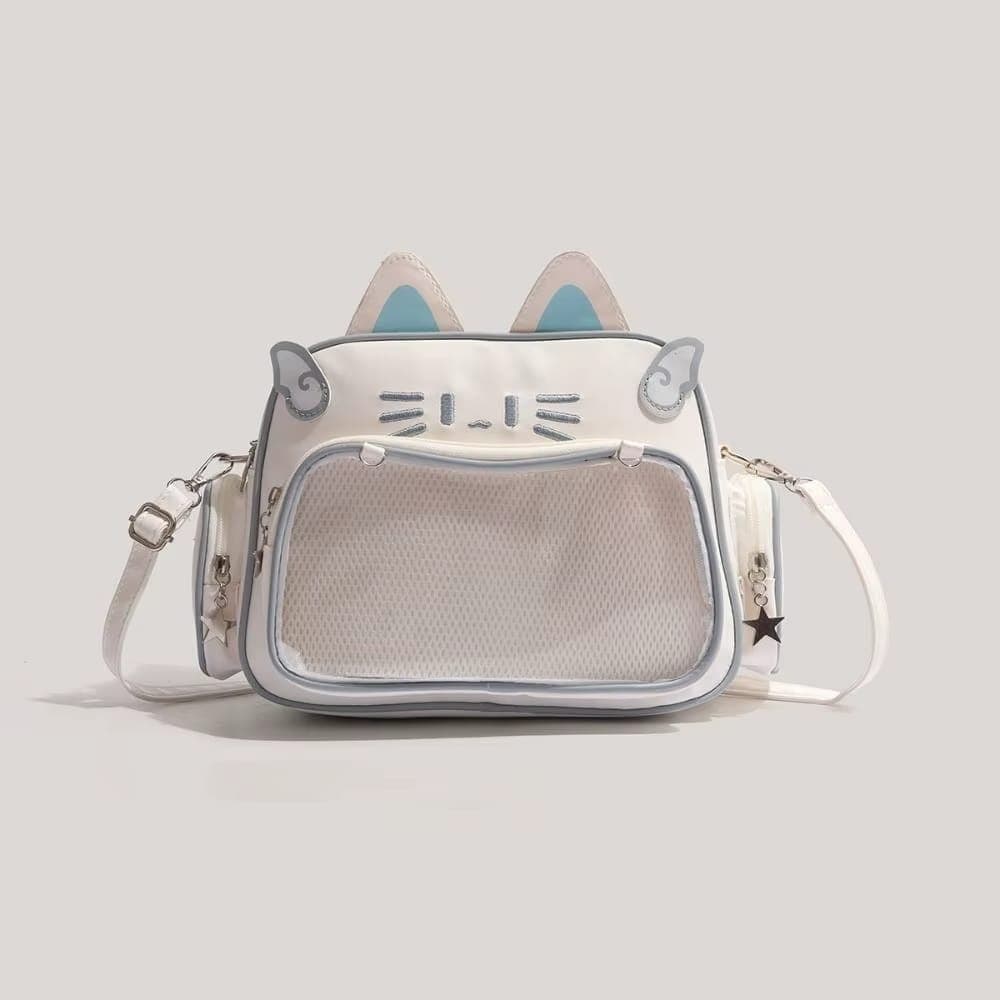 Cartera gato orejas celestes
