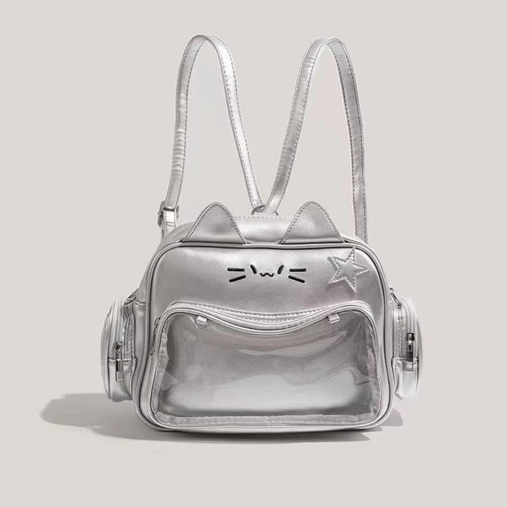 Cartera gato plateada 2